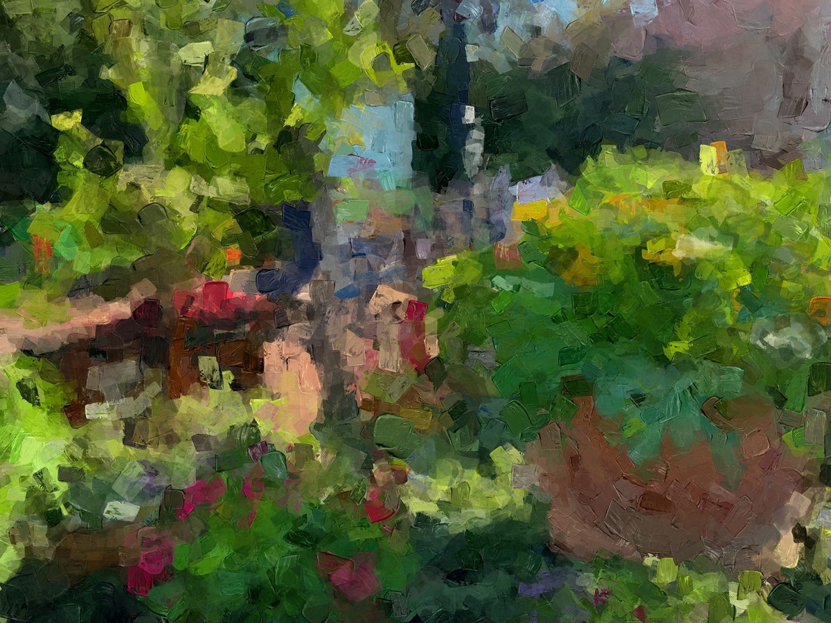 Painted artwork detail accompanying Flat Impasto