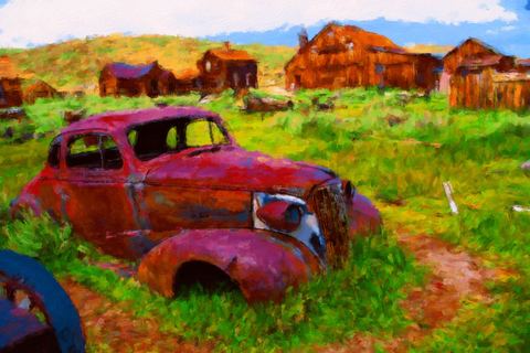 Vintage car, painted in Impresso Studio