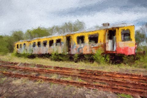 Railway carriages, painted in Impresso Studio